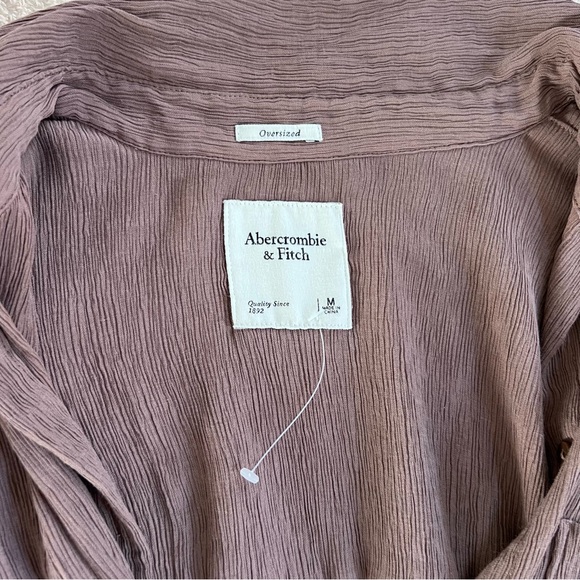 Abercrombie Oversized Crinkle Textured Shirt - Picture 3 of 5